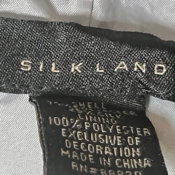 SILKLAND Woman’s Silver Silk Embellished Jacket  14  Glam Regency WhimseyGoth - Picture 4 of 6